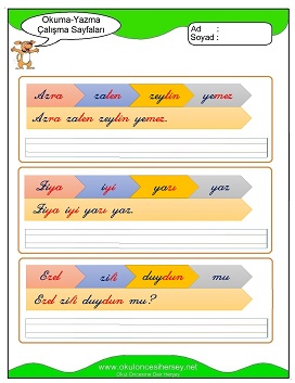 z sesi Çalışma Sayfaları
